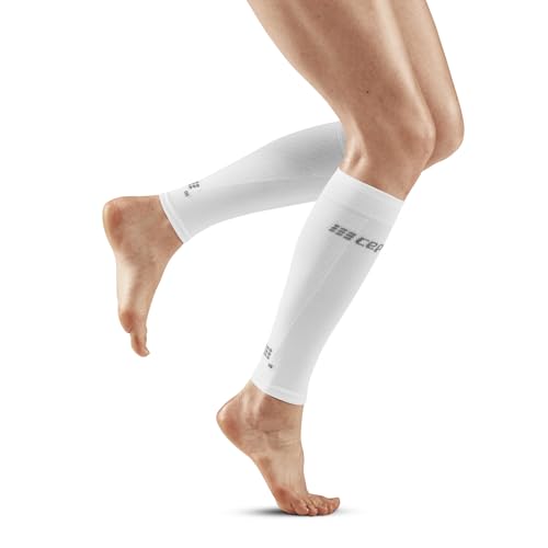 CEP - ULTRALIGHT Kompressionsstrümpfe Damen, Calf Sleeves weiß, Gr. S mit leichter Kompression, Stabilisierende Stutzen, Atmungsaktive Stützstrümpfe von CEP
