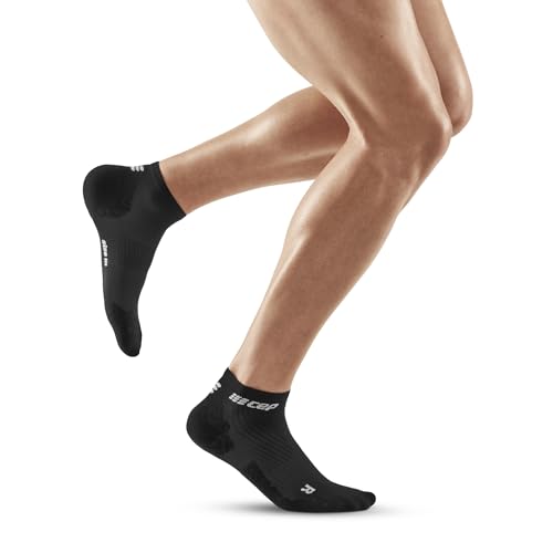 CEP - ULTRALIGHT Kompressionsstrümpfe Herren Low Cut schwarz, Gr. M, Kurze Laufsocken mit leichter Kompression, Stabilisierende anti Blasen Kniestrümpfe, Atmungsaktive Sportsocken von CEP