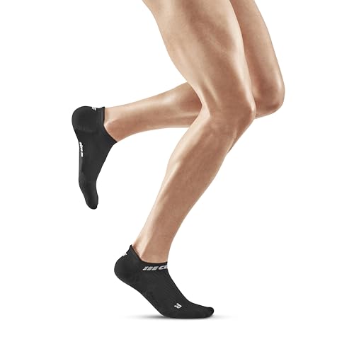 CEP - ULTRALIGHT Kompressionsstrümpfe Herren No Show schwarz, Gr. L, Extra Kurze Laufsocken mit leichter Kompression, Stabilisierende anti Blasen Kniestrümpfe, Atmungsaktive Sportsocken von CEP
