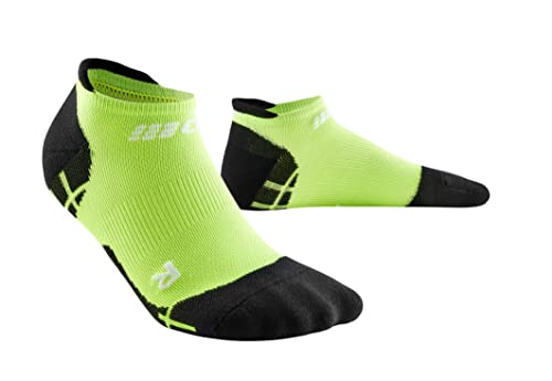 CEP - Ultralight Compression NO Show Socks für Herren | Knöchelhohe Sportsocken mit Kompression in Flash Green/Black | Größe IV | L von CEP
