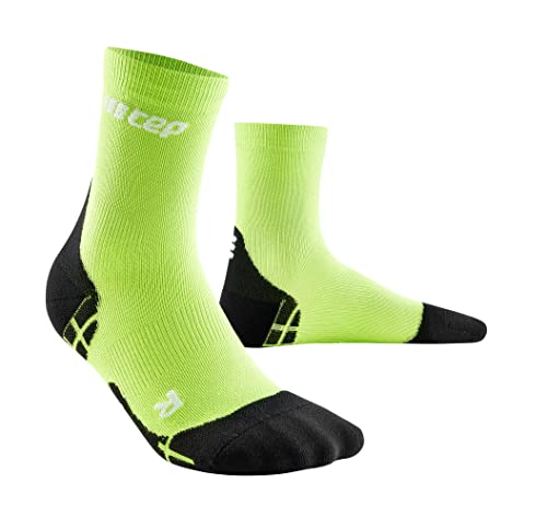 CEP - Ultralight Compression Short Socks für Damen | Kurze Sportsocken mit Kompression in Flash Green/Black | Größe IV | L von CEP