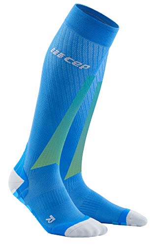 CEP – Ultralight PRO Compression Socks für Damen | rutschfeste Laufsocken mit Kompression in Cyan/hellgrau | Größe II von CEP