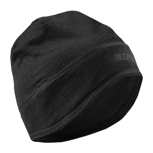 CEP - Winter Beanie - Atmungsaktive Laufmütze Cold Weather für Damen und Herren | rutschfeste, ultraleichte Beanie Mütze gegen Kälte | Sport Mütze mit Wärmeisolation schwarz von CEP