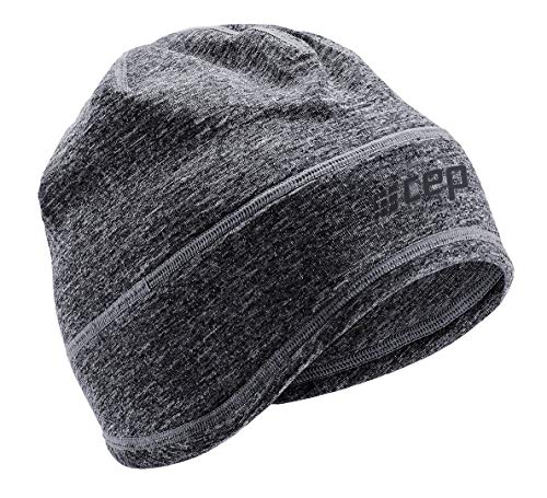 CEP – Winter Run Beanie für Damen und Herren | Dünne Laufmütze für kalte Tage in schwarz Melange von CEP