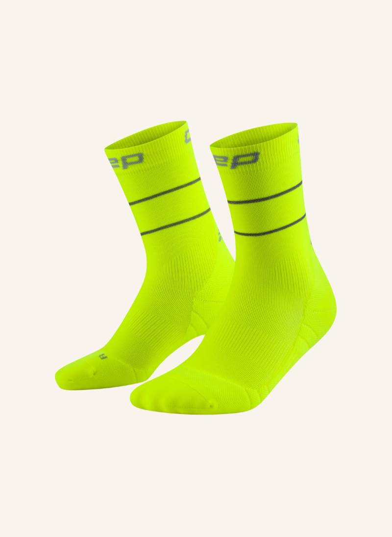 Cep Cep Cep Pro Run Reflective Socks, Mid Cut, 2.0,  Women gelb von CEP