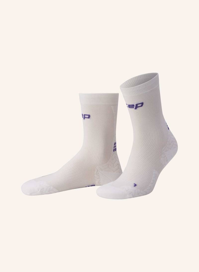 Cep Laufsocken Core Run Ultralight  Mid Cut weiss von CEP