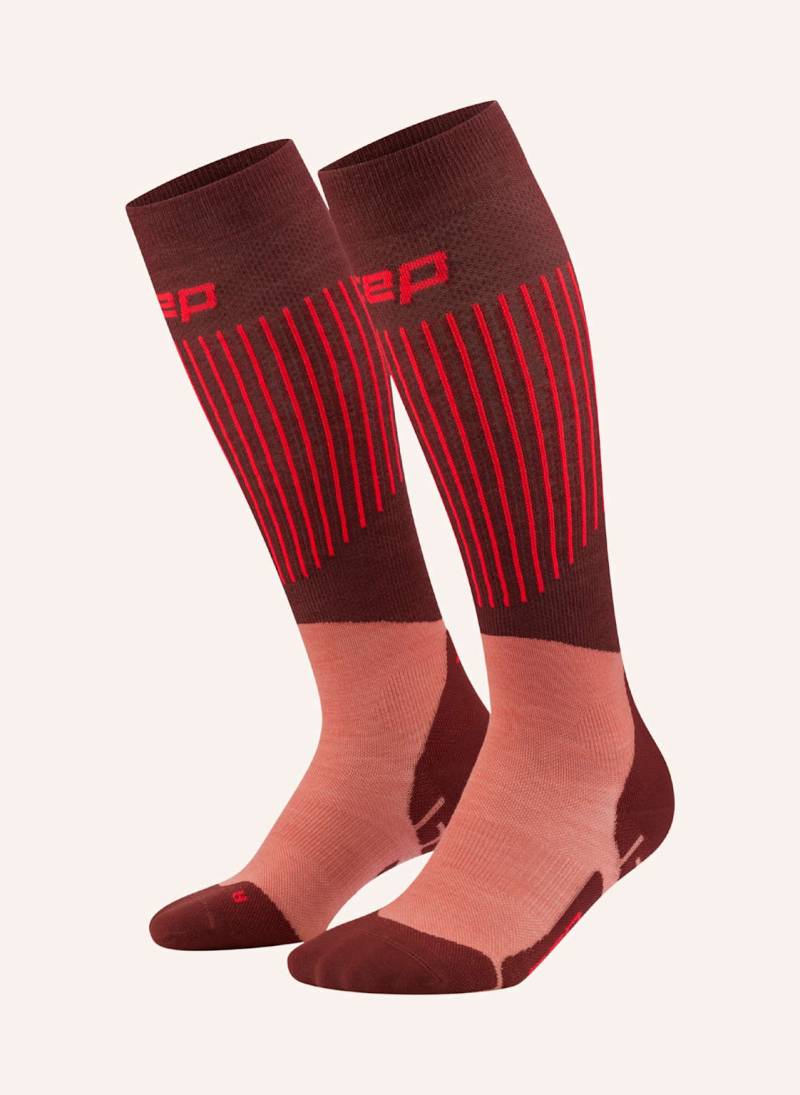 Cep Skisocken Ultralight Compression - Tall 3.0 braun von CEP