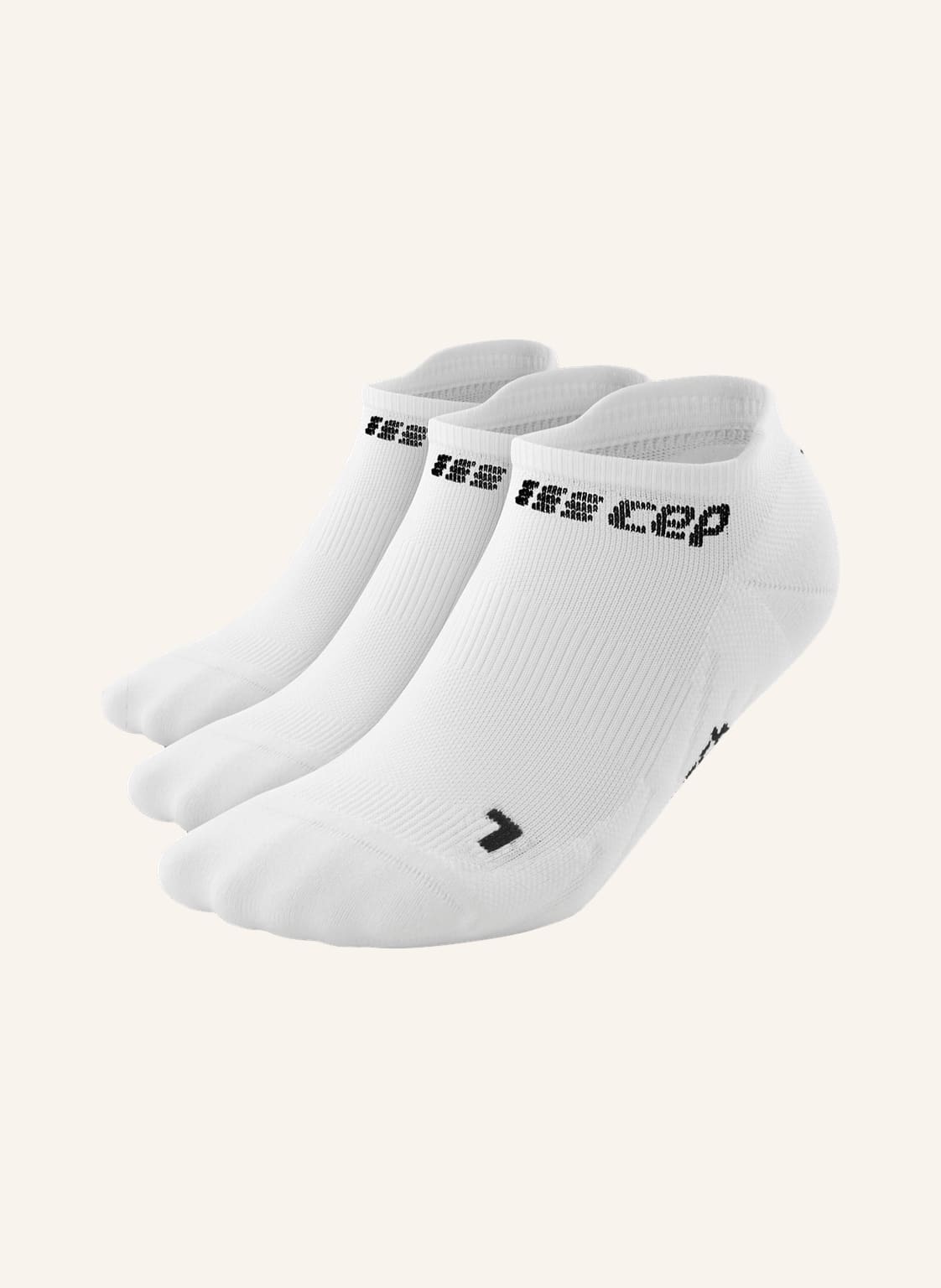 Cep Laufsocken The Run 3-Pack No Show Mit Kompression weiss von CEP