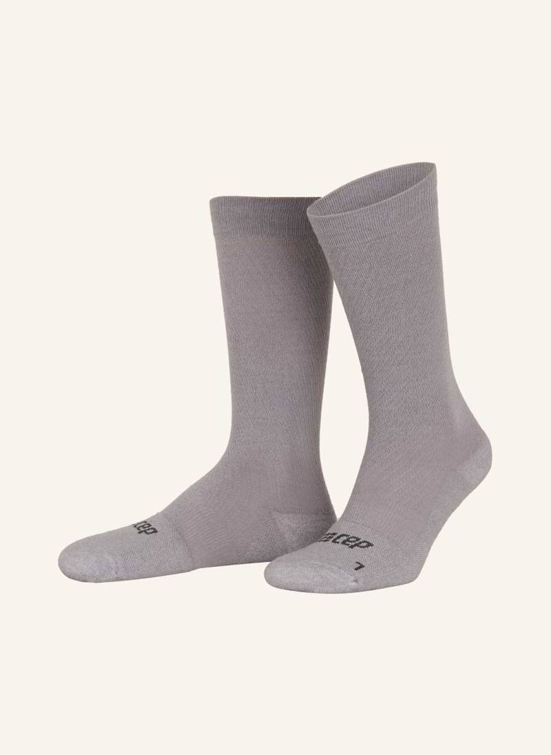 Cep Socken Flight Compression - Tall Mit Merinowolle grau von CEP