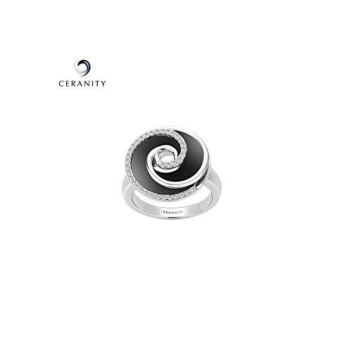 CERANITY Damen Ring, Silber, Zirkonoxid, 52 (16.6), 1-12/0073-N-52 von CERANITY