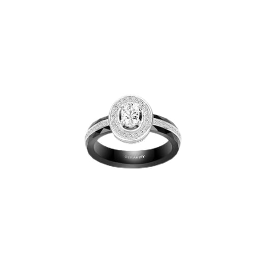 Ceranity Damen Ring, Silber, Zirkonoxid, 56 (17.8), 1-12/0076-N-56 von CERANITY