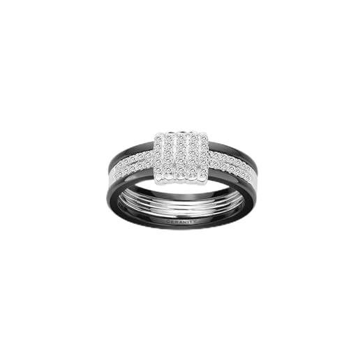 Ceranity Damen Ring, Silber, Zirkonoxid, 58 (18.5), 1-12/0075-N-58 von CERANITY