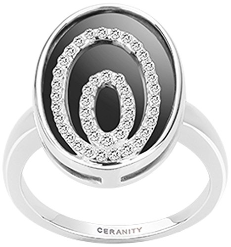 Ceranity Damen-Ring Sterling-Silber 925 Zirkonia 54-1 T 12/N - 0080 von CERANITY