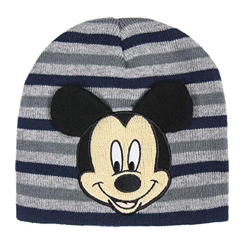 ARTESANIA CERDA Unisex Gorro Con Aplicaciones Mickey Beanie, Grau (Grau 45), Einheitsgröße von CERDÁ LIFE'S LITTLE MOMENTS