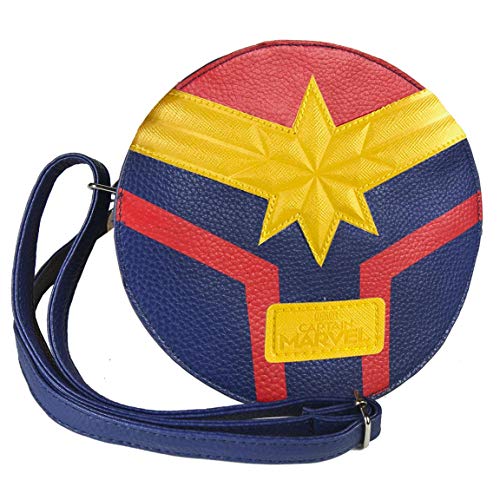 Artesania Unisex-Erwachsene Bolso Bandolera Captain Marvel, Umhängetasche, Blau (Azul) von CERDÁ LIFE'S LITTLE MOMENTS