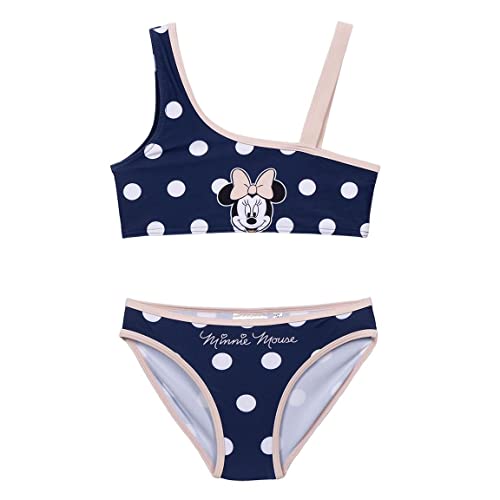 Bikini für Mädchen Minnie Mouse - Blau und Rosa - Größe 12 Jahre - Schnelltrocknender Stoff - Bikini mit Elastischem Band - Minnie Aufdruck mit Weißen Punkten - Original Produkt in Spanien Designed von CERDÁ LIFE'S LITTLE MOMENTS