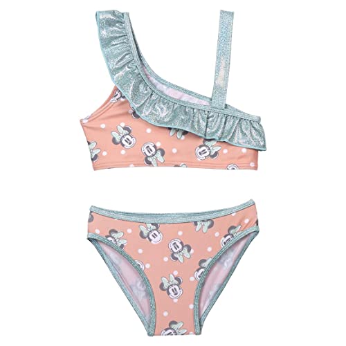 Bikini für Mädchen Minnie Mouse - Buntes Design - Größe 4 Jahre - Schnelltrocknender Stoff - Bikini mit Elastischem Band - Minnie Mouse Aufdruck - Original Produkt in Spanien Designed von CERDÁ LIFE'S LITTLE MOMENTS