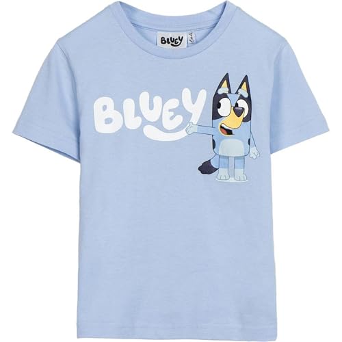 Bluey Kinder T-Shirt – Kurzarm, Single Jersey, Weiches & Atmungsaktives Material Bluey Kinder T-Shirt – Kurzarm, Single Jersey, Weiches & Atmungsaktives Material von CERDÁ LIFE'S LITTLE MOMENTS