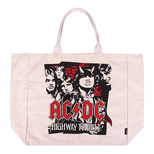 CERDÁ LIFE'S LITTLE MOMENTS 2100003323, Bolsos de Tela con Licencia Oficial ACDC para Mujer, Beige, 48 x 45 x 17 CM von CERDÁ LIFE'S LITTLE MOMENTS