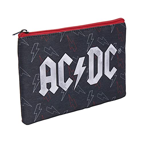 CERDÁ LIFE'S LITTLE MOMENTS - ACDC Kleine Make-up-Tasche für Damen - Kosmetik-Organizer Aufbewahrung - Handtasche GeldböRse ReißVerschluss - Federmäppchen -Schulzubehör von CERDÁ LIFE'S LITTLE MOMENTS