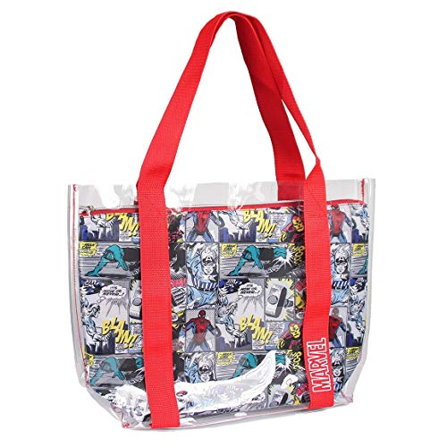 CERDÁ LIFE'S LITTLE MOMENTS Asas, Bolsa de Playa Transparente con Compartamento Interior Impreso de Marvel Comic Unisex niños, Rojo, 33 cm von CERDÁ LIFE'S LITTLE MOMENTS