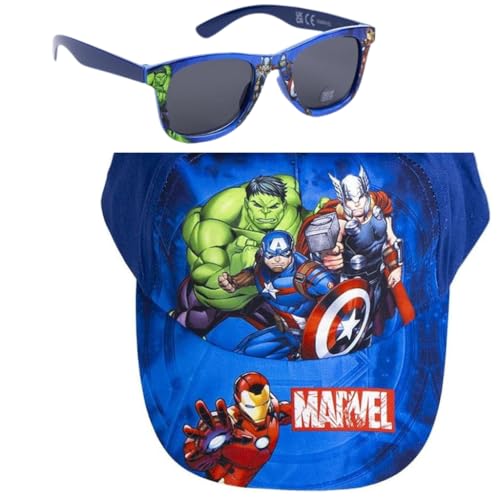 CERDÁ LIFE'S LITTLE MOMENTS Avengers Kinder Kappe mit Sonnenbrille Set - Superhelden Design für Sonne und Spiel von CERDÁ LIFE'S LITTLE MOMENTS