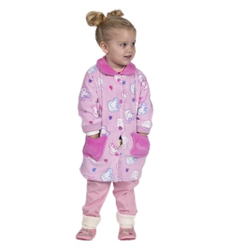 CERDÁ LIFE'S LITTLE MOMENTS Baby-Mädchen Peppa Wutz Kinder Fleece Bademantel Offizielle Nickelodeon Lizenz, Rosa, 18 Monate von CERDÁ LIFE'S LITTLE MOMENTS