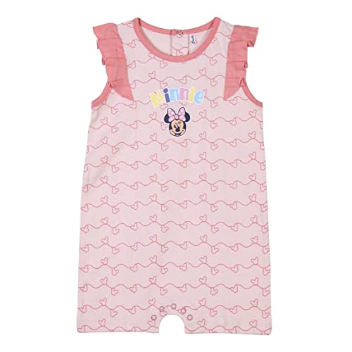 CERDÁ LIFE'S LITTLE MOMENTS Baby-Mädchen Träger Kleidung Baumwolle 100% hergestellt | Strampler Kurzarm von Minnie Mouse-Offizielle Lizenz Disney, Rosa, Normal von CERDÁ LIFE'S LITTLE MOMENTS