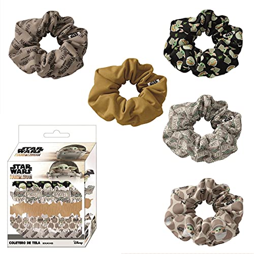 CERDÁ LIFE'S LITTLE MOMENTS - Baby Yoda Haargummi Scrunchies Stylische Haarseil Haar Gummibänder - Bunte Haarband Haaschmuck für Damen Mädchen Frauen - 5 Stück von CERDÁ LIFE'S LITTLE MOMENTS