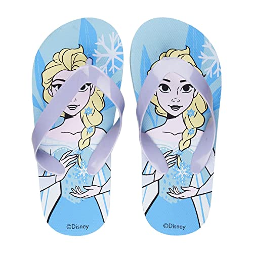 CERDÁ LIFE'S LITTLE MOMENTS Badeschuhe für Kinder Frozen Gefrorene Flip-Flops, Blau mit ELSA, 32 EU von CERDÁ LIFE'S LITTLE MOMENTS