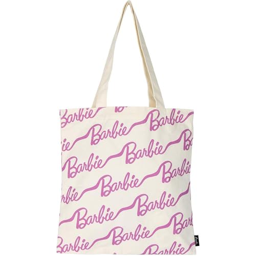 CERDÁ LIFE'S LITTLE MOMENTS - Barbie Einkaufstasche - Rosa - 36x39x0.4cm - 2 Griffe - aus Polyester und Baumwolle - Barbie Druck - Original Produkt von CERDÁ LIFE'S LITTLE MOMENTS