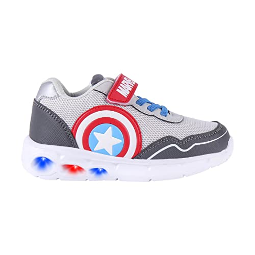 CERDÁ LIFE'S LITTLE MOMENTS Baskets Garçon Capitain America Lumières, Fermeture Scratch Embout Renforcé Pour Faciliter l'Indépendance et Confort Sneaker, Gris, 34 EU von CERDÁ LIFE'S LITTLE MOMENTS