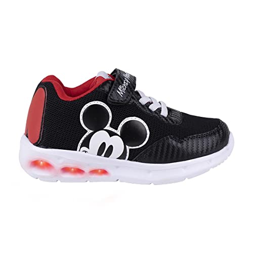 CERDÁ LIFE'S LITTLE MOMENTS Baskets Garçon Mickey Mouse Avec Lumières, Fermeture Scratch Embout Renforcé Pour Faciliter l'Indépendance et Confort Sneaker, Noir, 31 EU von CERDÁ LIFE'S LITTLE MOMENTS