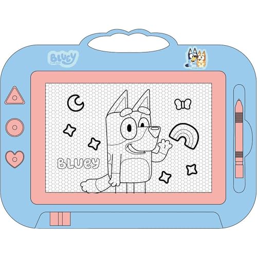 CERDÁ LIFE'S LITTLE MOMENTS Bluey Schreibwaren-Set mit magnetischem Whiteboard, Schulset mit lustigem Design, ideal für Kinder, Aktivitäten zu Hause und Charakterfans, Bluey, Talla única von CERDÁ LIFE'S LITTLE MOMENTS