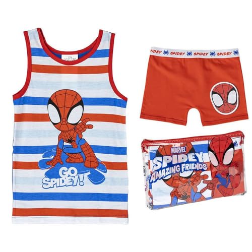 CERDÁ LIFE'S LITTLE MOMENTS Boy's Spidey Bib Tight Pyjamas Pajama Set, Blue, White and Red, 4 Jahre von CERDÁ LIFE'S LITTLE MOMENTS