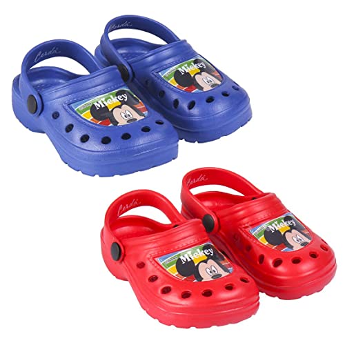 CERDÁ LIFE'S LITTLE MOMENTS Clogs Kinder für Junge mit Motiven von der Hauptfiguren Mickey Bedruckt | Sandalen Sommer mit Eva Sohle-Offizielle Lizenz Disney, Blau, 23 EU von CERDÁ LIFE'S LITTLE MOMENTS