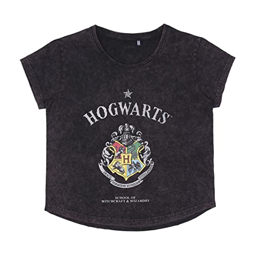 CERDÁ LIFE'S LITTLE MOMENTS Damen Acid Wash Tshirt Harry Potter Kurzarm T Shirt Offizielle Warner Bros Lizenz, Bunt, M von CERDÁ LIFE'S LITTLE MOMENTS