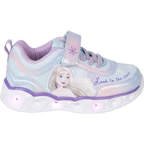 CERDÁ LIFE'S LITTLE MOMENTS Disney Frozen Mädchen Sportschuhe – Bequeme Turnschuhe mit ELSA & Anna Motiv, rutschfeste Sohle, Leicht & Atmungsaktiv Sneaker, dunkelviolett, 30 EU von CERDÁ LIFE'S LITTLE MOMENTS