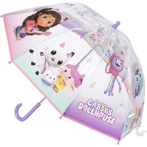 CERDÁ LIFE'S LITTLE MOMENTS Gabby's Dollhouse Regenschirm für Kinder Transparent - Mit Lilafarbenem Griff - Manuelles Öffnen - Aus 100% POE mit Fiberglasgestell - Original Produkt in Spanien Designed CERDÁ LIFE'S LITTLE MOMENTS Gabby's Dollhouse Regenschirm für Kinder Transparent - Mit Lilafarbenem Griff - Manuelles Öffnen - Aus 100% POE mit Fiberglasgestell - Original Produkt in Spanien Designed von CERDÁ LIFE'S LITTLE MOMENTS