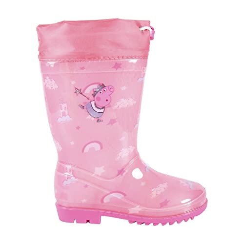 CERDÁ LIFE'S LITTLE MOMENTS Gummistiefel Mädchen mit verstellbarem Gummizug für besseren Tragekomfort und minimales Wassereindringen, Rosa, 22 EU von CERDÁ LIFE'S LITTLE MOMENTS