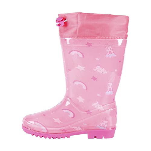 CERDÁ LIFE'S LITTLE MOMENTS Gummistiefel Mädchen mit verstellbarem Gummizug für besseren Tragekomfort und minimales Wassereindringen, Rosa, 23 EU von CERDÁ LIFE'S LITTLE MOMENTS