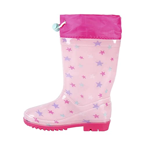 CERDÁ LIFE'S LITTLE MOMENTS Gummistiefel Mädchen mit verstellbarem Gummizug für besseren Tragekomfort und minimales Wassereindringen, Rosa, 26 EU von CERDÁ LIFE'S LITTLE MOMENTS