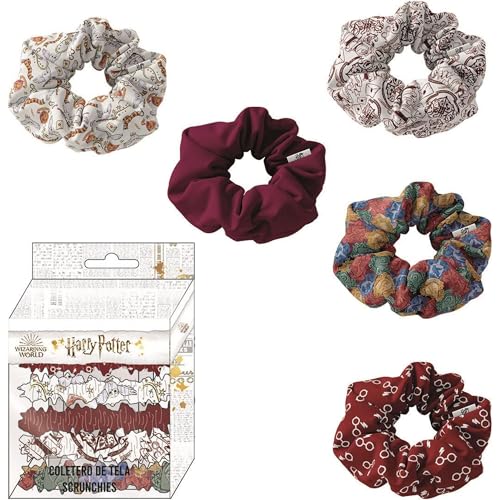 CERDÁ LIFE'S LITTLE MOMENTS - Harry Potter Haargummis - Elastisches Chiffon Haargummi Scrunchies - 5 Stück für Damen Mädchen Frauen von CERDÁ LIFE'S LITTLE MOMENTS