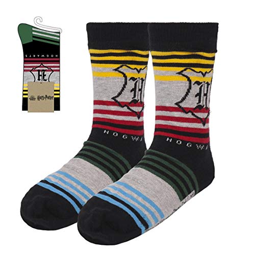 CERDÁ LIFE'S LITTLE MOMENTS Herren Calcetines de Algodón para Hombre-Licencia Oficial Hogwarts Harry Potter Baumwollsocken für Männer-Offizielle Warner Bros Lizenz, Multicolor, Estandar von CERDÁ LIFE'S LITTLE MOMENTS