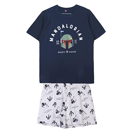 CERDÁ LIFE'S LITTLE MOMENTS Herren Star Wars Schlafanzug 100% Baumwolle, 2-teilig [T-Shirt + Hose, Pyjama] – offizielles Disney-Lizenzprodukt, Marineblau, M von CERDÁ LIFE'S LITTLE MOMENTS