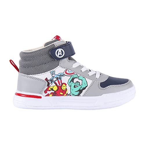 CERDÁ LIFE'S LITTLE MOMENTS Hohe Sneaker Jungen von The Avengers | High-Top Sport Sneakers Kinder mit optimaler Kombination aus Stil und Komfort Mode-Stiefel, Grau, 29 EU von CERDÁ LIFE'S LITTLE MOMENTS