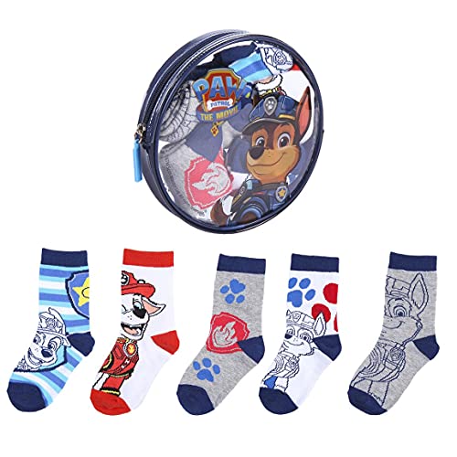 CERDÁ LIFE'S LITTLE MOMENTS Jungen 2200007421_T2325-C81 Packung mit 5 Paw Patrol Cotton Socken offizieller Nickelodeon Lizenz, Multicolor, 25 (5er Pack) von CERDÁ LIFE'S LITTLE MOMENTS