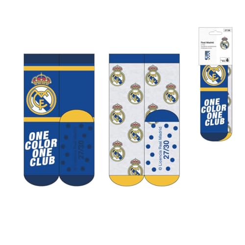 CERDÁ LIFE'S LITTLE MOMENTS Jungen Antideslizante Aplicaciones Niños – Calcetines Oficiales Infantiles, Diseño Exclusivo Con Escudo Real Madrid Socken, bunt, 35-38 (2er Pack) von CERDÁ LIFE'S LITTLE MOMENTS