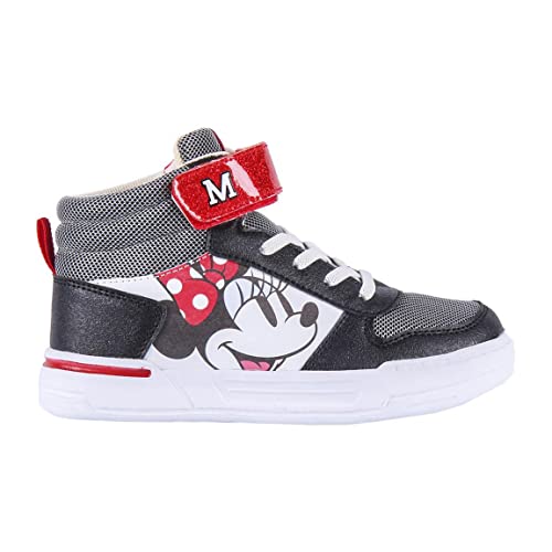 CERDÁ LIFE'S LITTLE MOMENTS Jungen Hohe Sneaker Mädchen von Minnie Maus | High-Top Sport Sneakers Kinder mit optimaler Kombination aus Stil und Komfort Mode-Stiefel, Schwarz, 27 EU von CERDÁ LIFE'S LITTLE MOMENTS