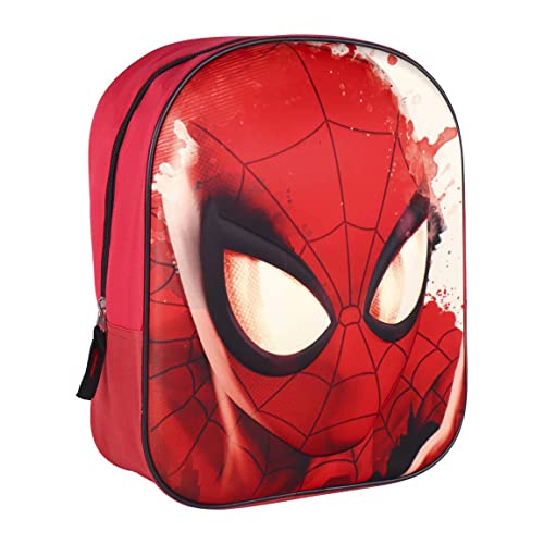 CERDÁ LIFE'S LITTLE MOMENTS Jungen Kindergartenrucksack mit 3D Abbildung Von Spiderman-Vorschulranzen mit Einzeltasche für 3-6 Jährige Kinder Rucksack, Rot von CERDÁ LIFE'S LITTLE MOMENTS